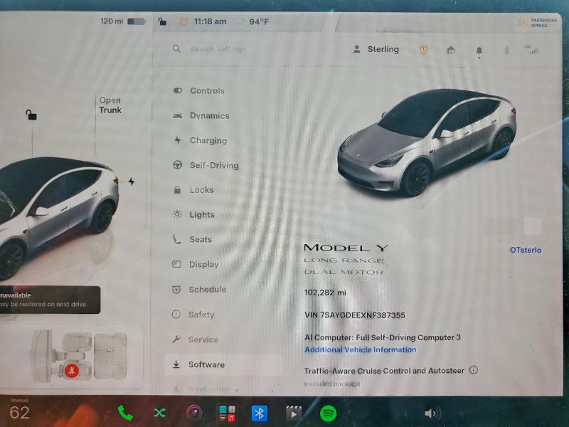 Продажа на аукционе авто 2022 Tesla Model Y, vin: 7SAYGDEEXNF387355, номер лота: 85620445
