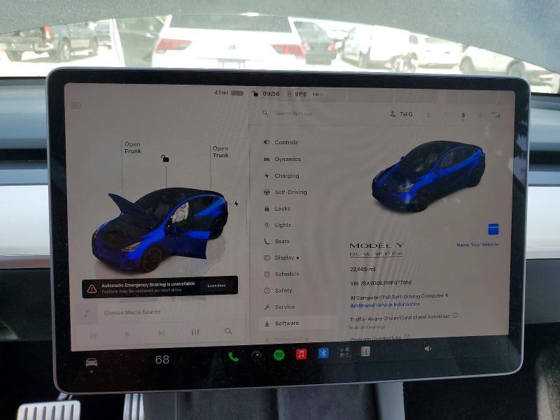 2023 Tesla Model Y მანქანა იყიდება აუქციონზე, vin: 7SAYGDEF1PF977956, აუქციონის ნომერი: 61026776