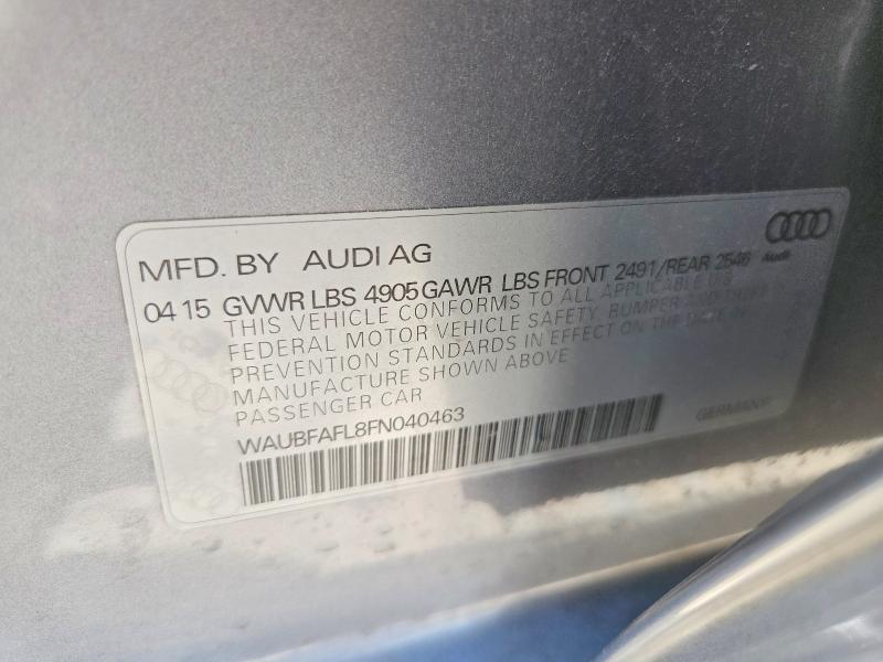 62435006 :رقم المزاد ، WAUBFAFL8FN040463 vin ، 2015 Audi A4 مزاد بيع