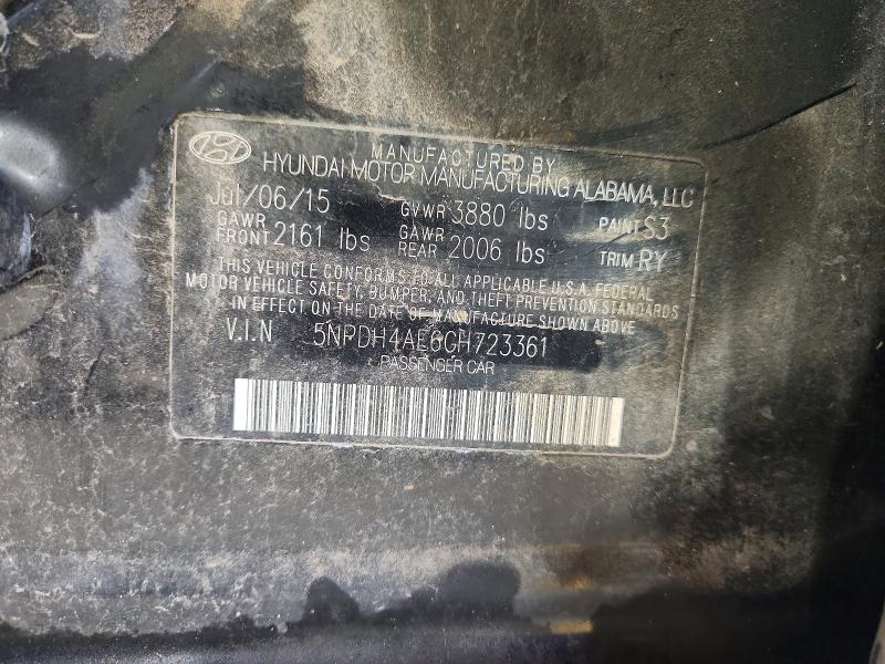 Aukcja sprzedaży 2016 Hyundai Elantra, vin: 5NPDH4AE6GH723361, numer aukcji: 60772816