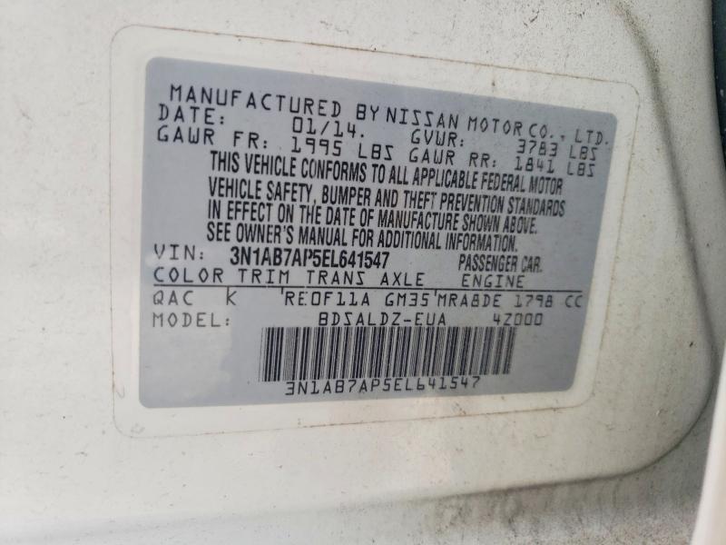 Продажа на аукционе авто 2014 Nissan Sentra, vin: 3N1AB7AP5EL641547, номер лота: 61098706