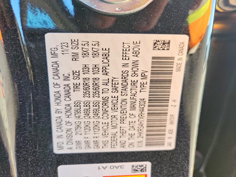Продаж на аукціоні авто 2024 Honda Cr-v, vin: 2HKRS4H7XRH443024, номер лоту: 62024386