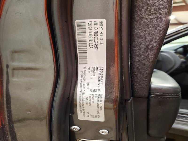 62204186 :رقم المزاد ، 1C4RDJDGXLC382582 vin ، 2020 Dodge Durango مزاد بيع