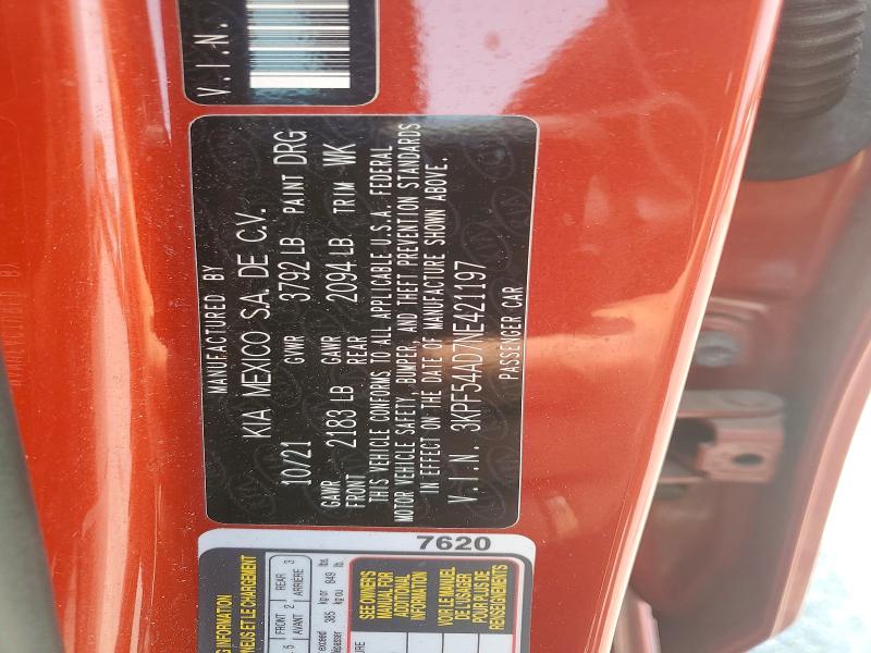 Продажа на аукционе авто 2022 Kia Forte, vin: 3KPF54AD7NE421197, номер лота: 62864946