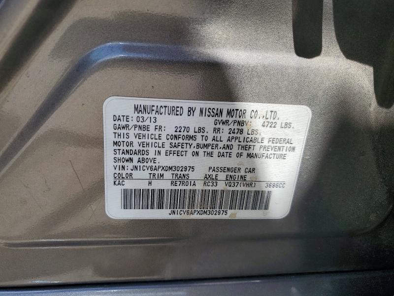 Продаж на аукціоні авто 2013 Infiniti G37 Sedan, vin: JN1CV6APXDM302975, номер лоту: 61035356