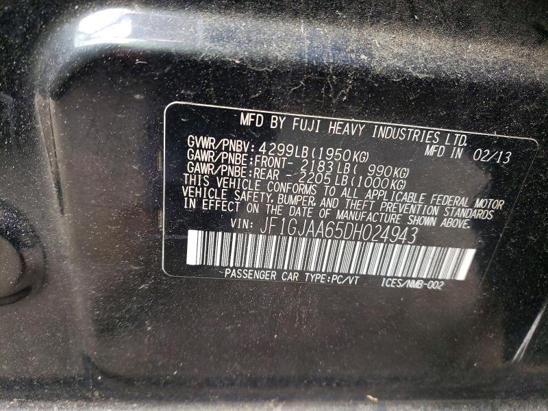 Продажа на аукционе авто 2013 Subaru Impreza, vin: JF1GJAA65DH024943, номер лота: 49236796