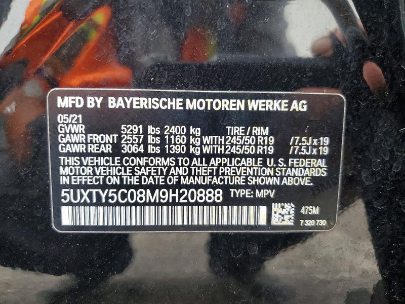Продаж на аукціоні авто 2021 Bmw X3, vin: 5UXTY5C08M9H20888, номер лоту: 60197546