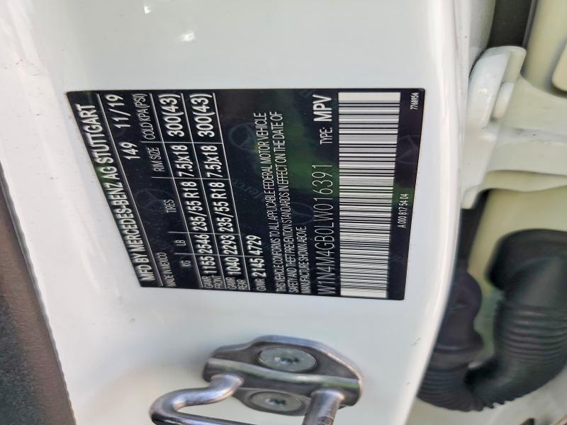 61923396 :رقم المزاد ، W1N4M4GB0LW016391 vin ، 2020 Mercedes-benz Glb مزاد بيع