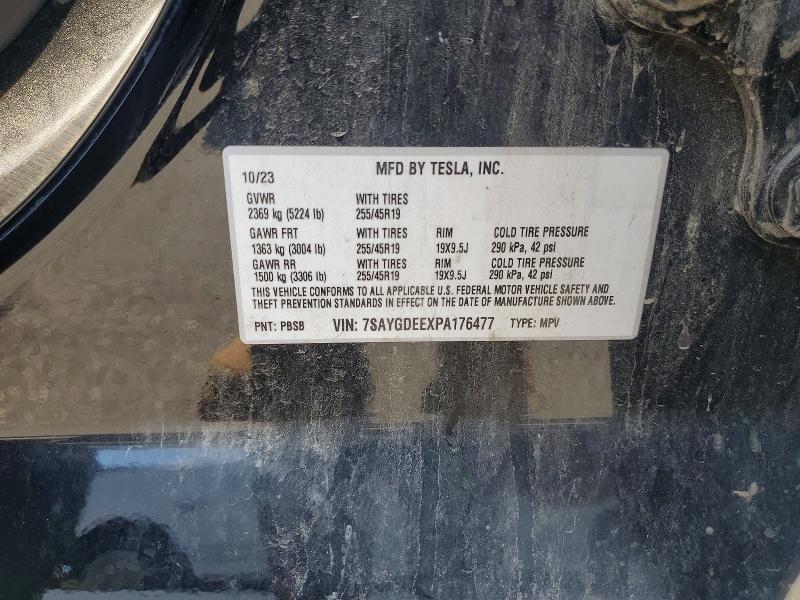 2023 Tesla Model Y მანქანა იყიდება აუქციონზე, vin: 7SAYGDEEXPA176477, აუქციონის ნომერი: 60562106