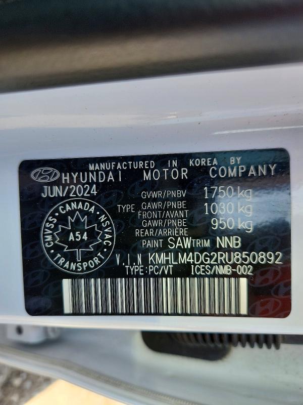 Продаж на аукціоні авто 2024 Hyundai Elantra, vin: KMHLM4DG2RU850892, номер лоту: 60786106