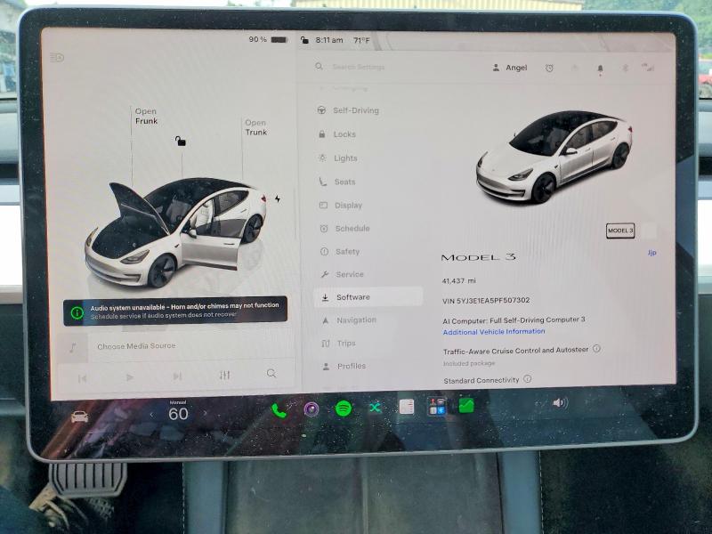 2023 Tesla Model 3 მანქანა იყიდება აუქციონზე, vin: 5YJ3E1EA5PF507302, აუქციონის ნომერი: 61169976