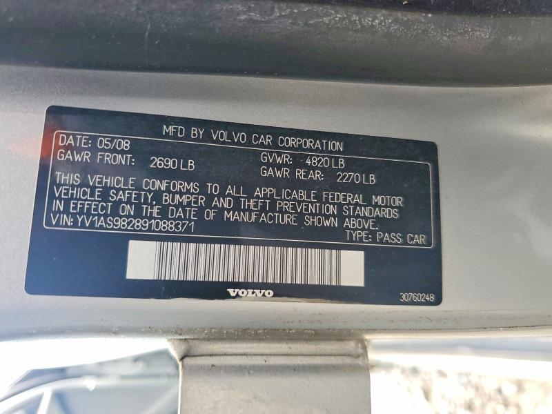 Продаж на аукціоні авто 2009 Volvo S80, vin: YV1AS982891088371, номер лоту: 63046396