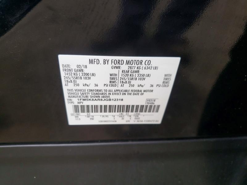 Auction sale of the 2018 Ford Explorer, vin: 1FM5K8AR8JGB12318, lot number: 56813736