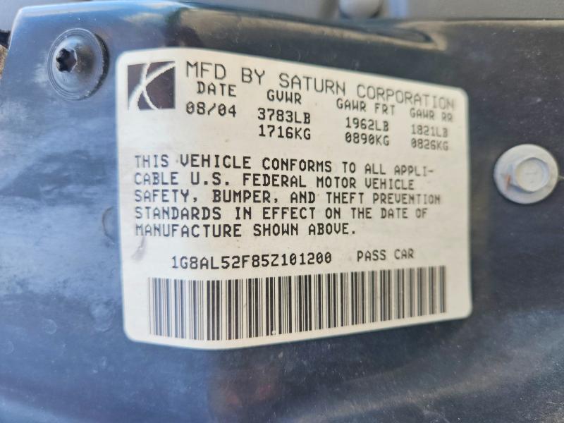 59946466 :رقم المزاد ، 1G8AL52F85Z101200 vin ، 2005 Saturn Ion مزاد بيع