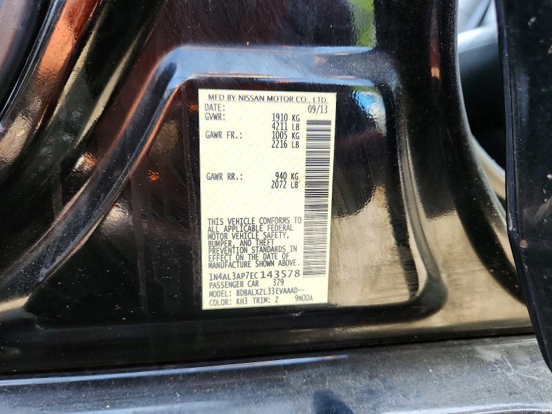 58465656 :رقم المزاد ، 1N4AL3AP7EC143578 vin ، 2014 Nissan Altima مزاد بيع