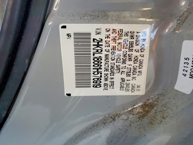 Продаж на аукціоні авто 2001 Honda Odyssey, vin: 2HKRL18661H576919, номер лоту: 62331256