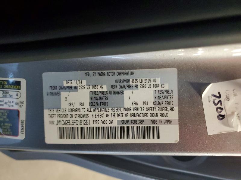 Продажа на аукционе авто 2015 Mazda 5, vin: JM1CW2BL5F0181281, номер лота: 60965036
