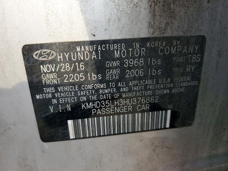 Продаж на аукціоні авто 2017 Hyundai Elantra Gt, vin: KMHD35LH3HU376862, номер лоту: 62956246