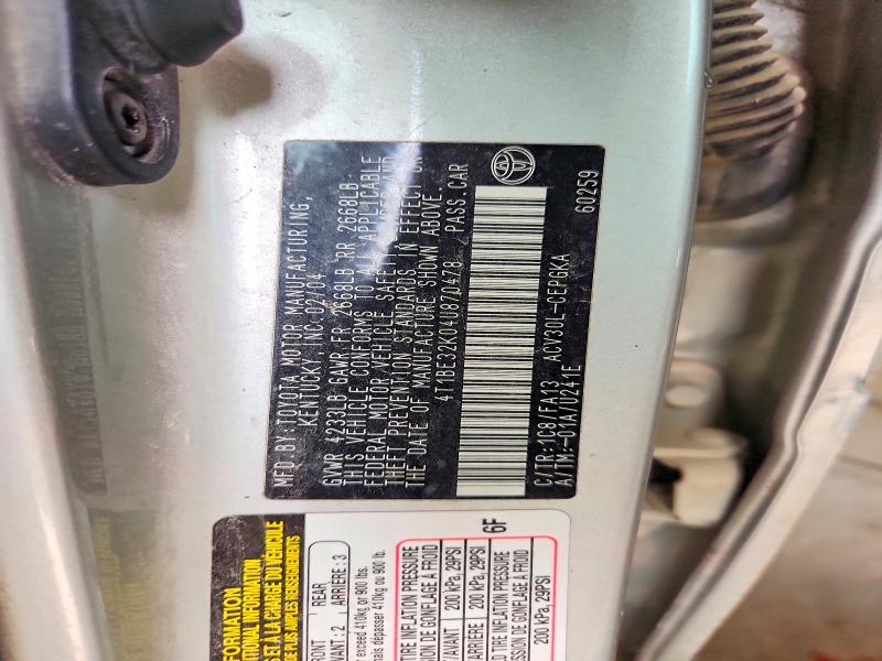 60366576 :رقم المزاد ، 4T1BE32K04U870478 vin ، 2004 Toyota Camry مزاد بيع