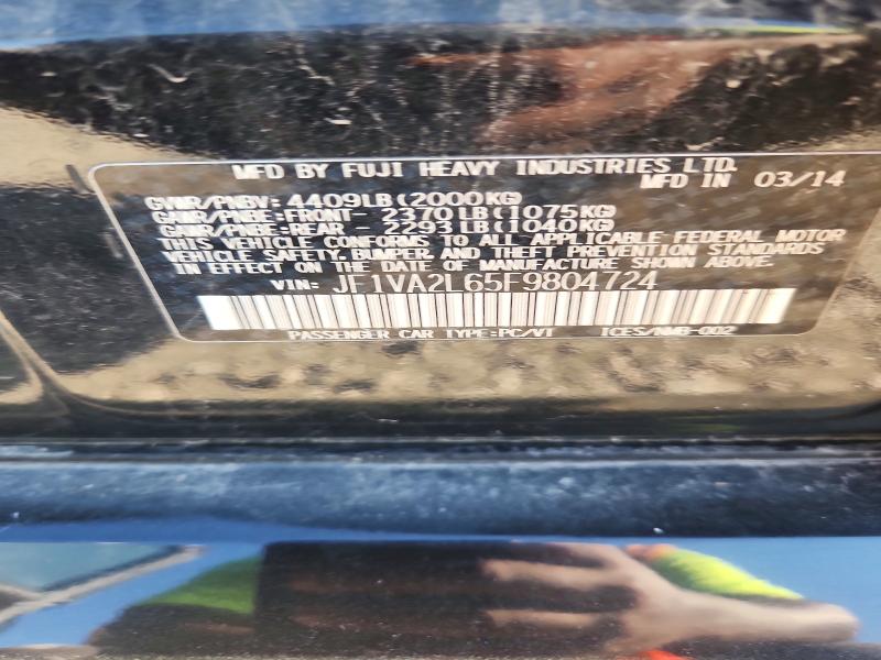 Продажа на аукционе авто 2015 Subaru Wrx, vin: JF1VA2L65F9804724, номер лота: 63232766
