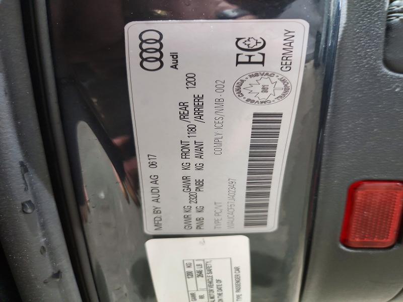 2018 Audi S5 მანქანა იყიდება აუქციონზე, vin: WAUC4CF57JA023497, აუქციონის ნომერი: 60300726