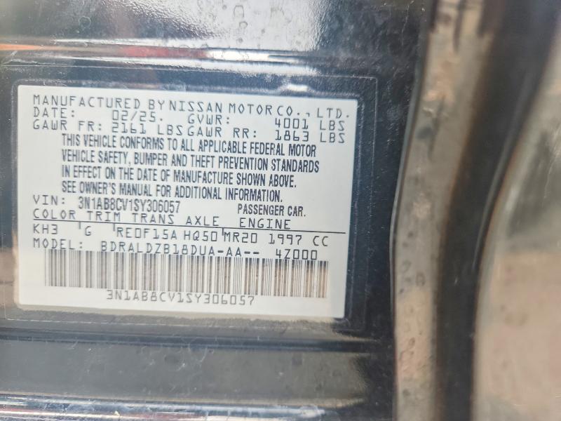 Aukcja sprzedaży 2025 Nissan Sentra, vin: 3N1AB8CV1SY306057, numer aukcji: 61409106