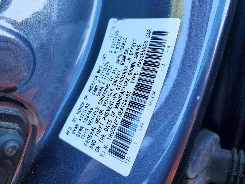 Aukcja sprzedaży 2014 Honda Accord, vin: 1HGCR2F7XEA108566, numer aukcji: 60322506