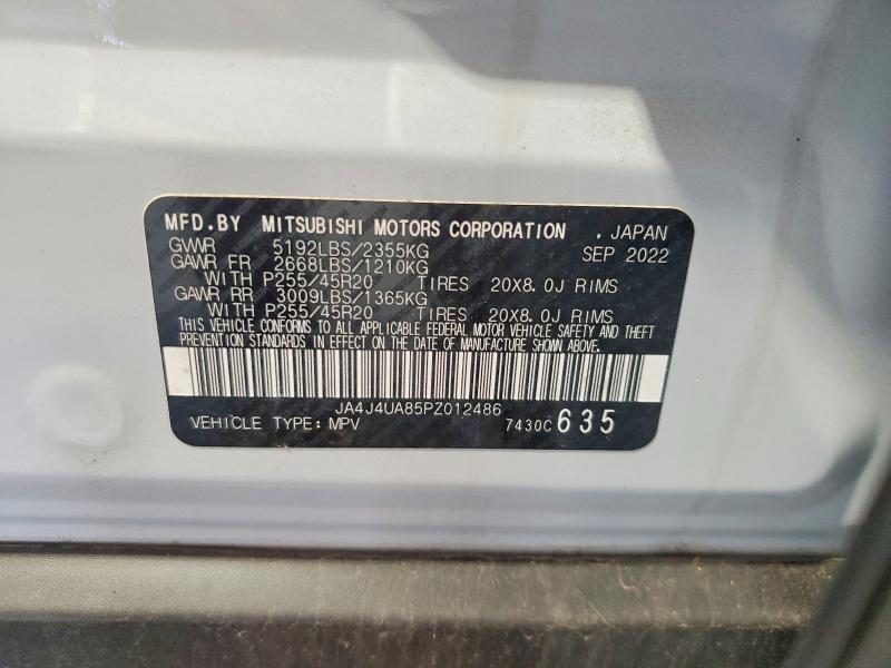 Aukcja sprzedaży 2023 Mitsubishi Outlander, vin: JA4J4UA85PZ012486, numer aukcji: 59671906