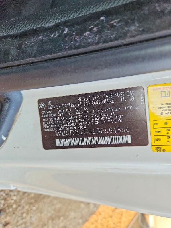 62660366 :رقم المزاد ، WBSDX9C56BE584556 vin ، 2011 Bmw M3 مزاد بيع