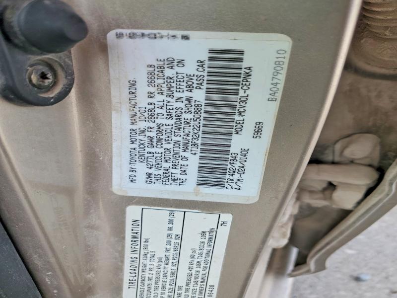 Aukcja sprzedaży 2002 Toyota Camry, vin: 4T1BF32K22U508887, numer aukcji: 60377516
