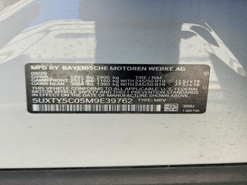 Aukcja sprzedaży 2021 Bmw X3, vin: 5UXTY5C05M9E39762, numer aukcji: 60270266