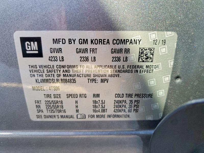 Продажа на аукционе авто 2020 Buick Encore Gx, vin: KL4MMDSL8LB084835, номер лота: 61505436