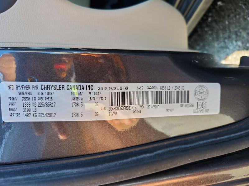 Aukcja sprzedaży 2015 Dodge Grand Caravan, vin: 2C4RDGDG3FR681717, numer aukcji: 59215526