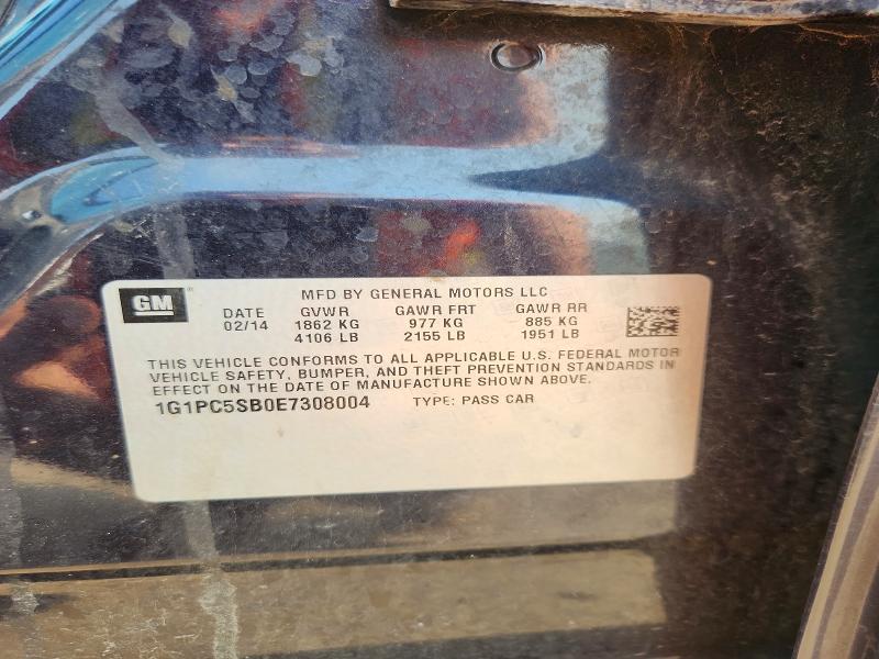 Продажа на аукционе авто 2014 Chevrolet Cruze, vin: 1G1PC5SB0E7308004, номер лота: 63052336