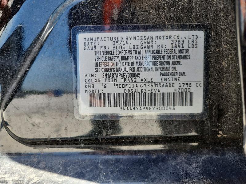 Aukcja sprzedaży 2014 Nissan Sentra, vin: 3N1AB7AP4EY300045, numer aukcji: 63375076