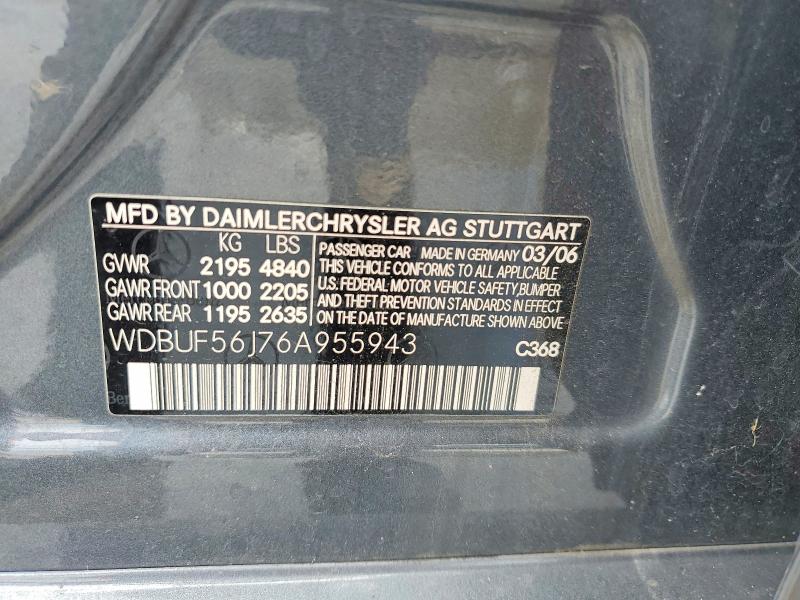 Продаж на аукціоні авто 2006 Mercedes-benz E, vin: WDBUF56J76A955943, номер лоту: 60739746