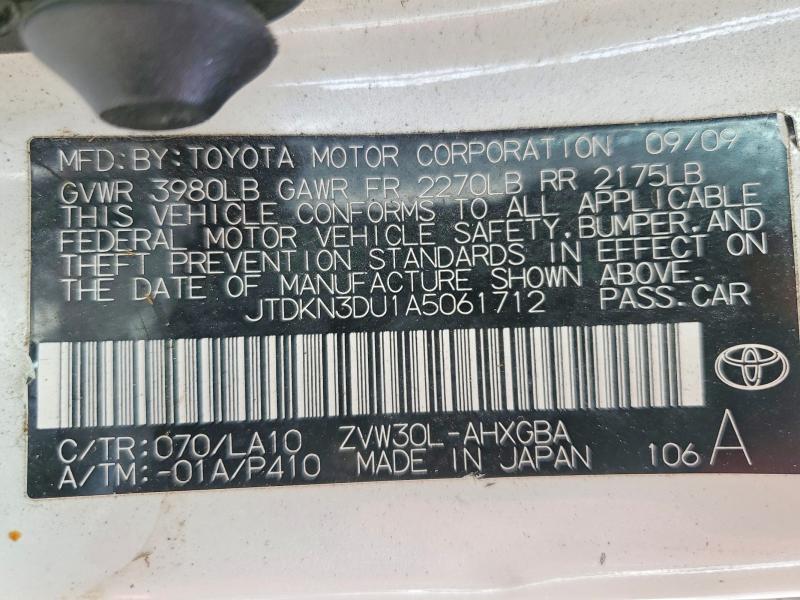 Продажа на аукционе авто 2010 Toyota Prius, vin: JTDKN3DU1A5061712, номер лота: 61837746