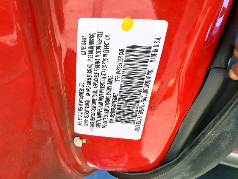 1997 Subaru Legacy მანქანა იყიდება აუქციონზე, vin: 4S3BG6854V7652027, აუქციონის ნომერი: 63060696