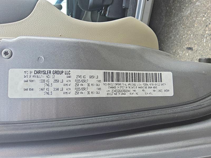 Aukcja sprzedaży 2013 Dodge Grand Caravan, vin: 2C4RDGBG0DR602441, numer aukcji: 61109346