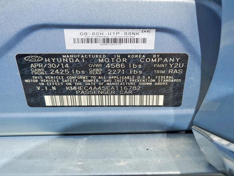 Продажа на аукционе авто 2014 Hyundai Sonata, vin: KMHEC4A45EA116782, номер лота: 61787246