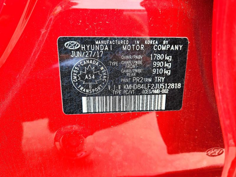 59695926 :رقم المزاد ، KMHD84LF2JU512818 vin ، 2018 Hyundai Elantra مزاد بيع