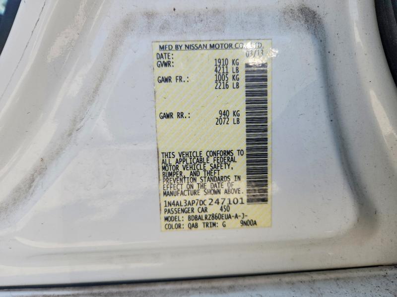 60660586 :رقم المزاد ، 1N4AL3AP7DC247101 vin ، 2013 Nissan Altima مزاد بيع