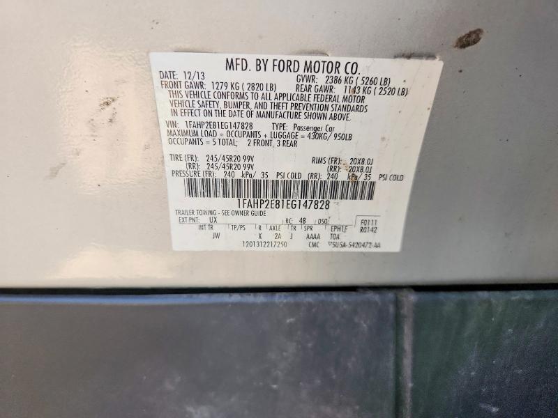 59605326 :رقم المزاد ، 1FAHP2E81EG147828 vin ، 2014 Ford Taurus مزاد بيع