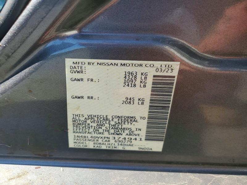 Продаж на аукціоні авто 2023 Nissan Altima, vin: 1N4BL4DVXPN374941, номер лоту: 61640606