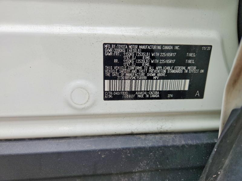 Aukcja sprzedaży 2021 Toyota Rav4, vin: 2T3G1RFV5MC158999, numer aukcji: 62202046
