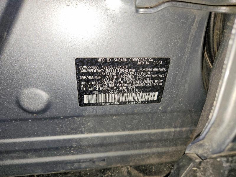 Aukcja sprzedaży 2024 Subaru Forester, vin: JF2SKAGC3RH491821, numer aukcji: 58146866