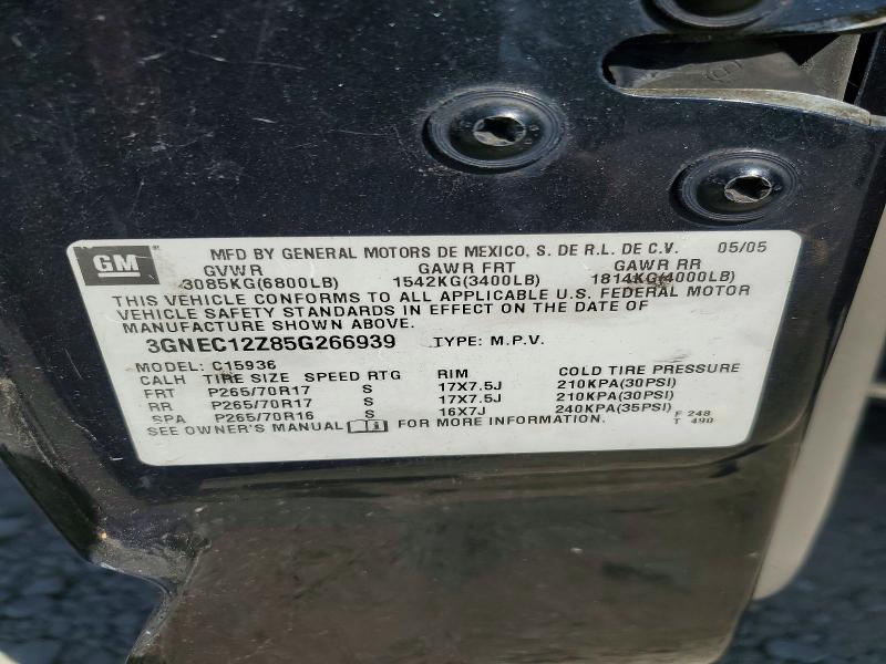 Продаж на аукціоні авто 2005 Chevrolet Avalanche, vin: 3GNEC12Z85G266939, номер лоту: 61354826