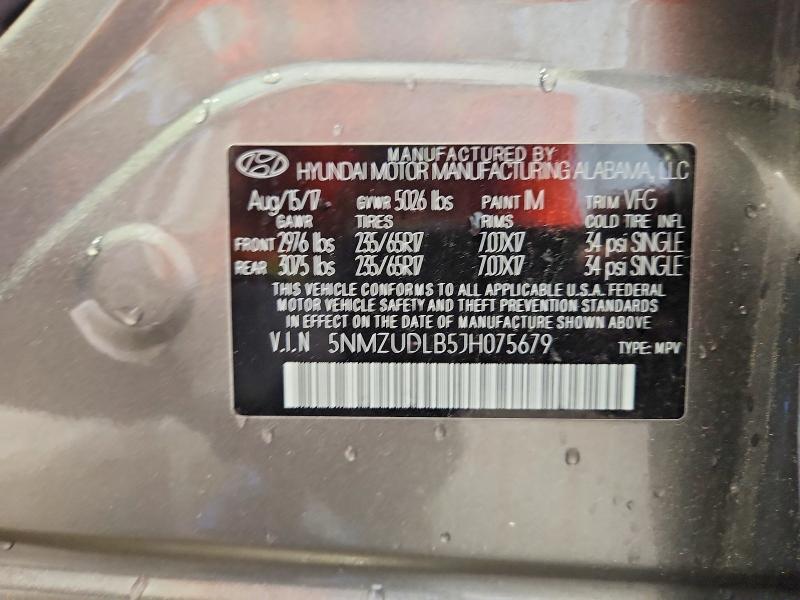 Aukcja sprzedaży 2018 Hyundai Santa Fe Sport, vin: 5NMZUDLB5JH075679, numer aukcji: 59841446