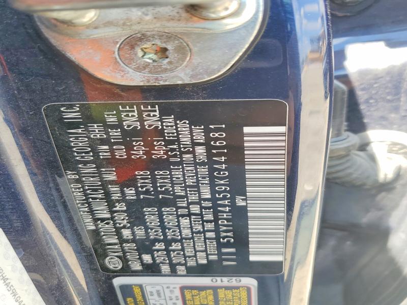 Aukcja sprzedaży 2019 Kia Sorento, vin: 5XYPH4A59KG441681, numer aukcji: 60777046