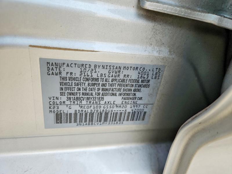 Aukcja sprzedaży 2021 Nissan Sentra, vin: 3N1AB8CV1MY331835, numer aukcji: 61479956